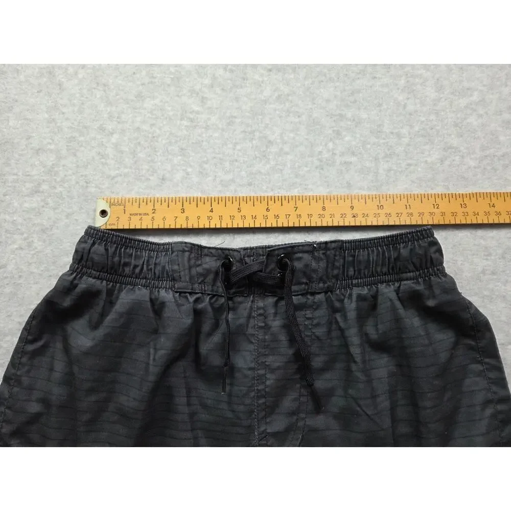 Nike Men's Water Stripe Ombre Volley Swim Trunks Black Gray Gradient Small S